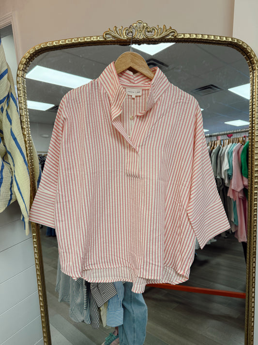 Striped Goodbye Top - pink