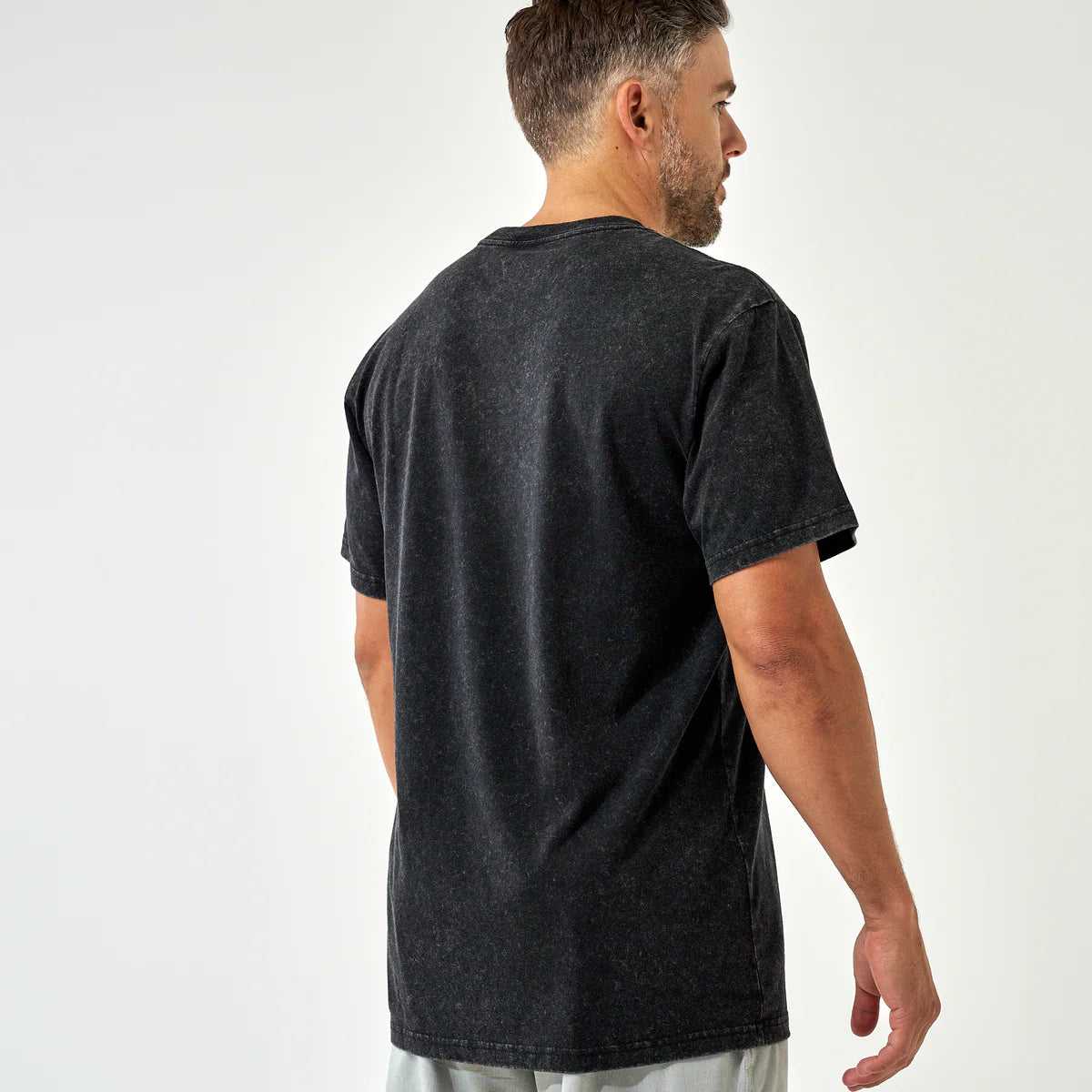 Vintage Washed “B” Tee - Black