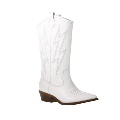 Josea White Western Boot