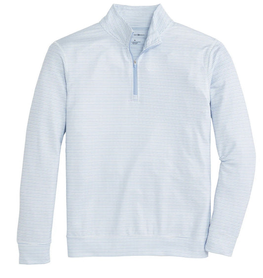 Lake Striped Printed Performance 1/4 Zip-Clearwater