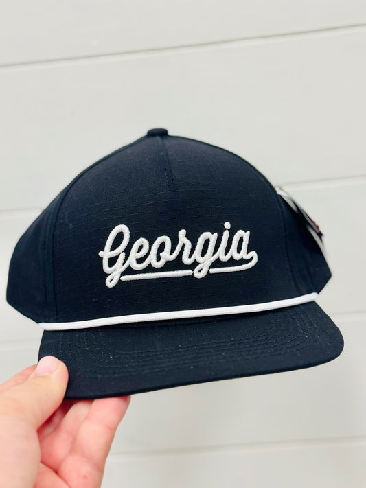 Georgia Script Hat-Black