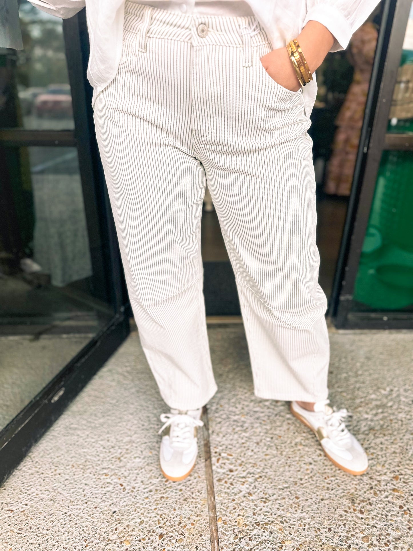 Stripe Barrel Denim