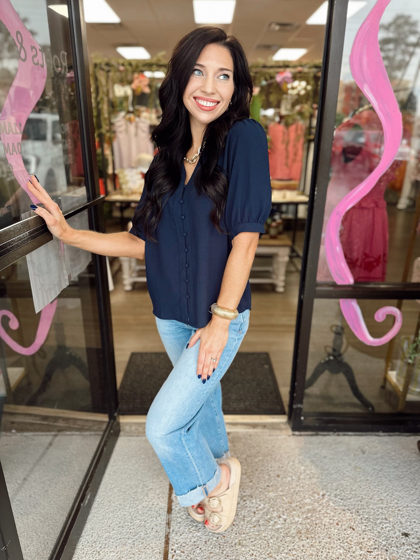 Melina Top - Navy