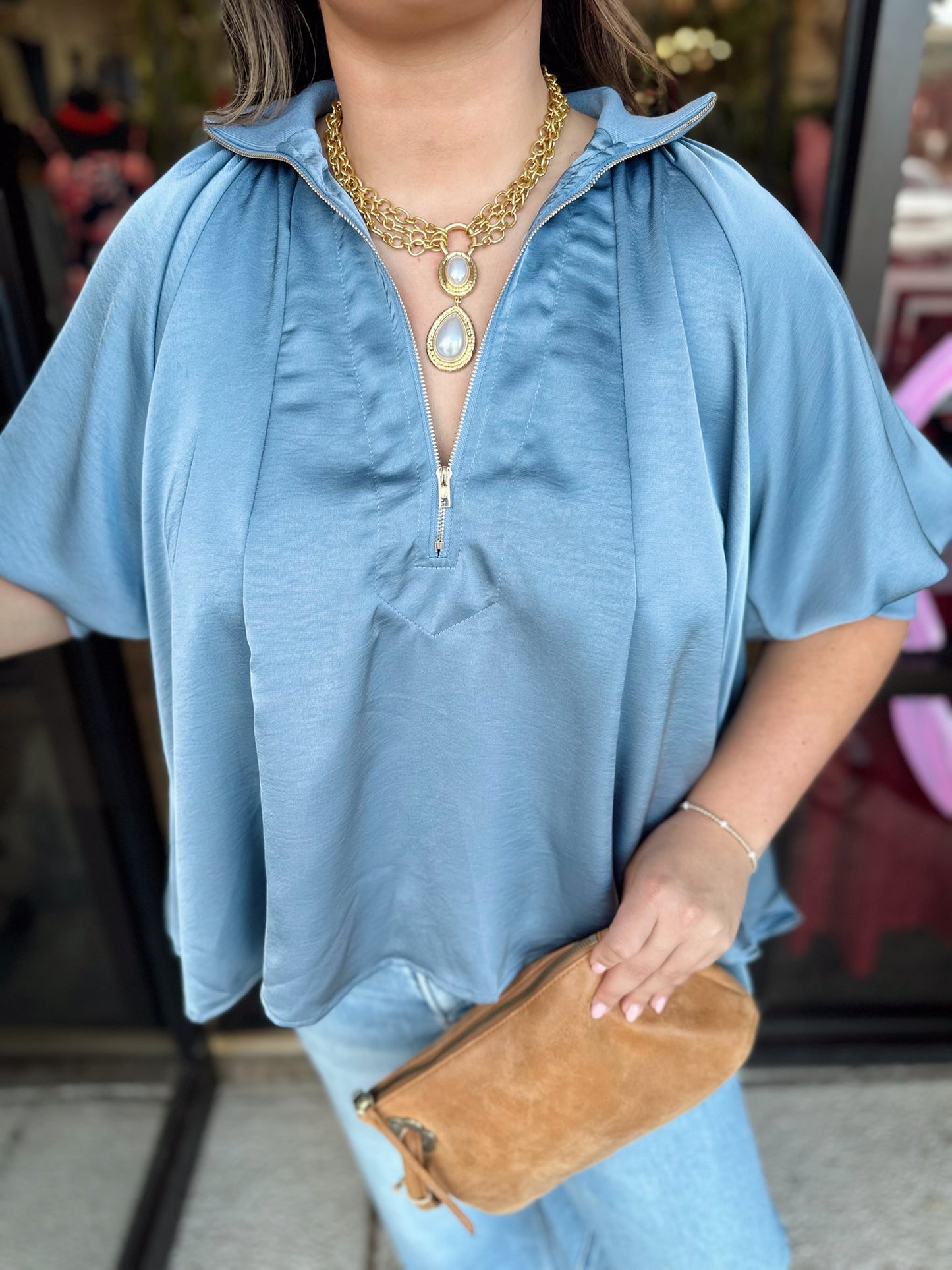 Flirty Top - Slate