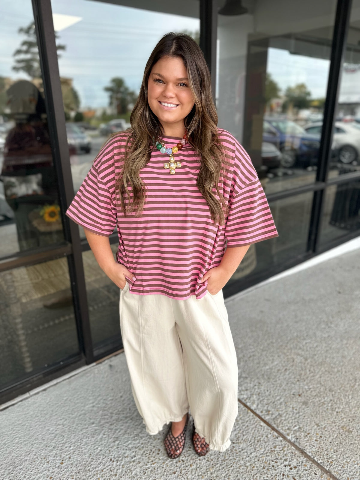 Oversized Boyfriend Tee - chocolate