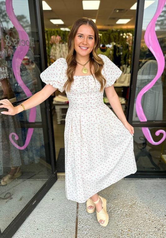 Romantic Kiss Dress - white mix