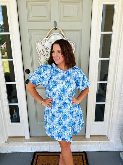 Tucked Away Mini- Blue Floral