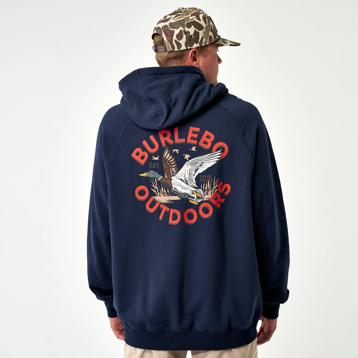 Old School Duck Hunt Navy Fleece Hoodie