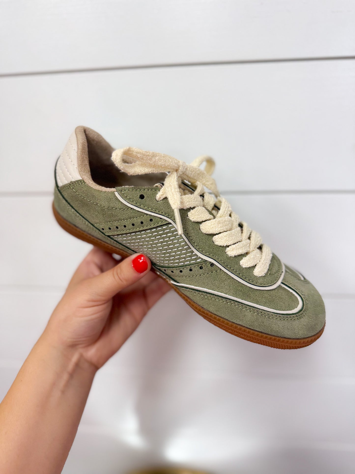 Sophie - Olive Suede