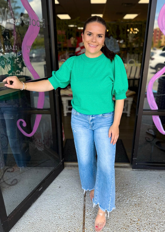 Knitted Cutie Top - Jungle Green