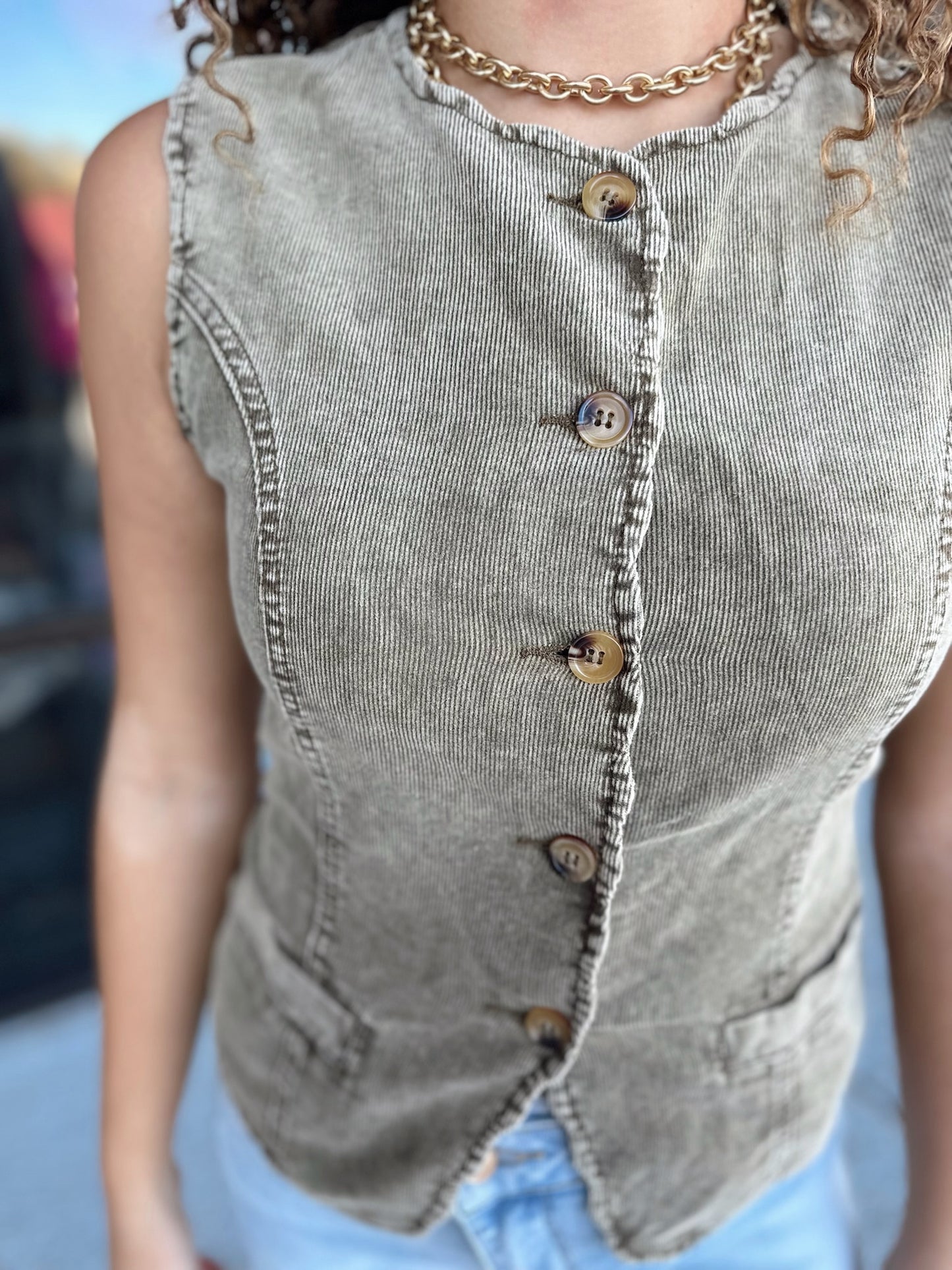 Talk To Me Top - Olive