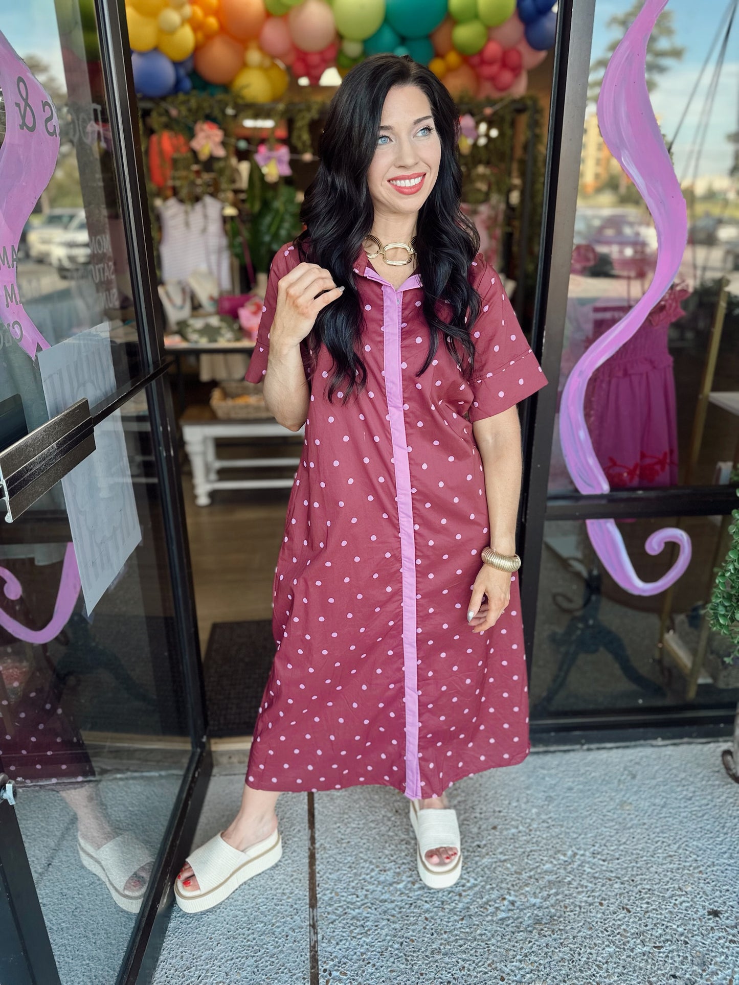 Never loose You Midi - burgundy