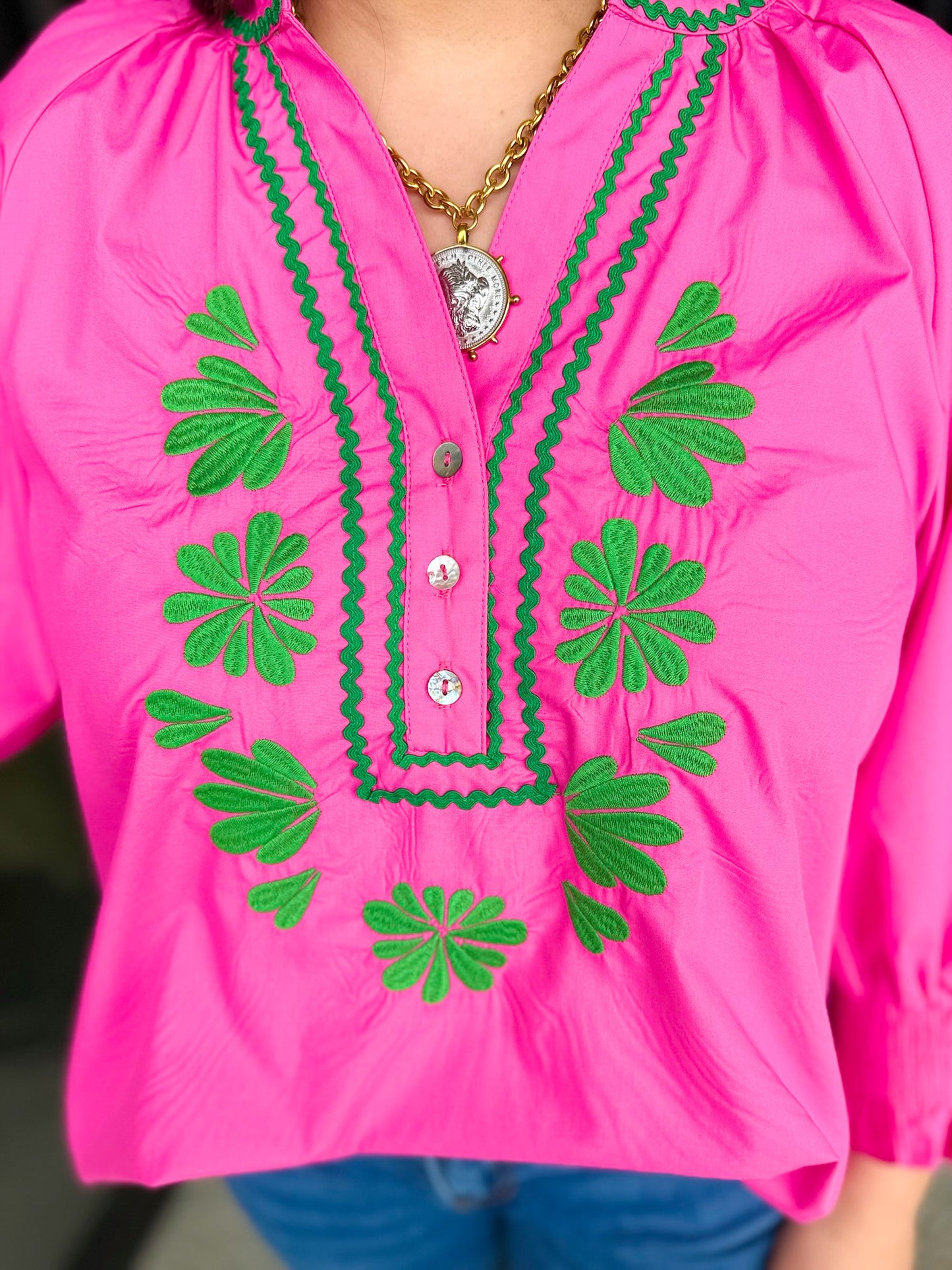 Avery Please Top - hot pink