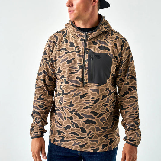 Gauge Camo Blaze Tech Quarter Zip