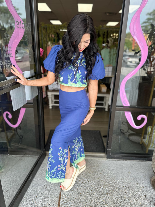 botanical gardens set - navy