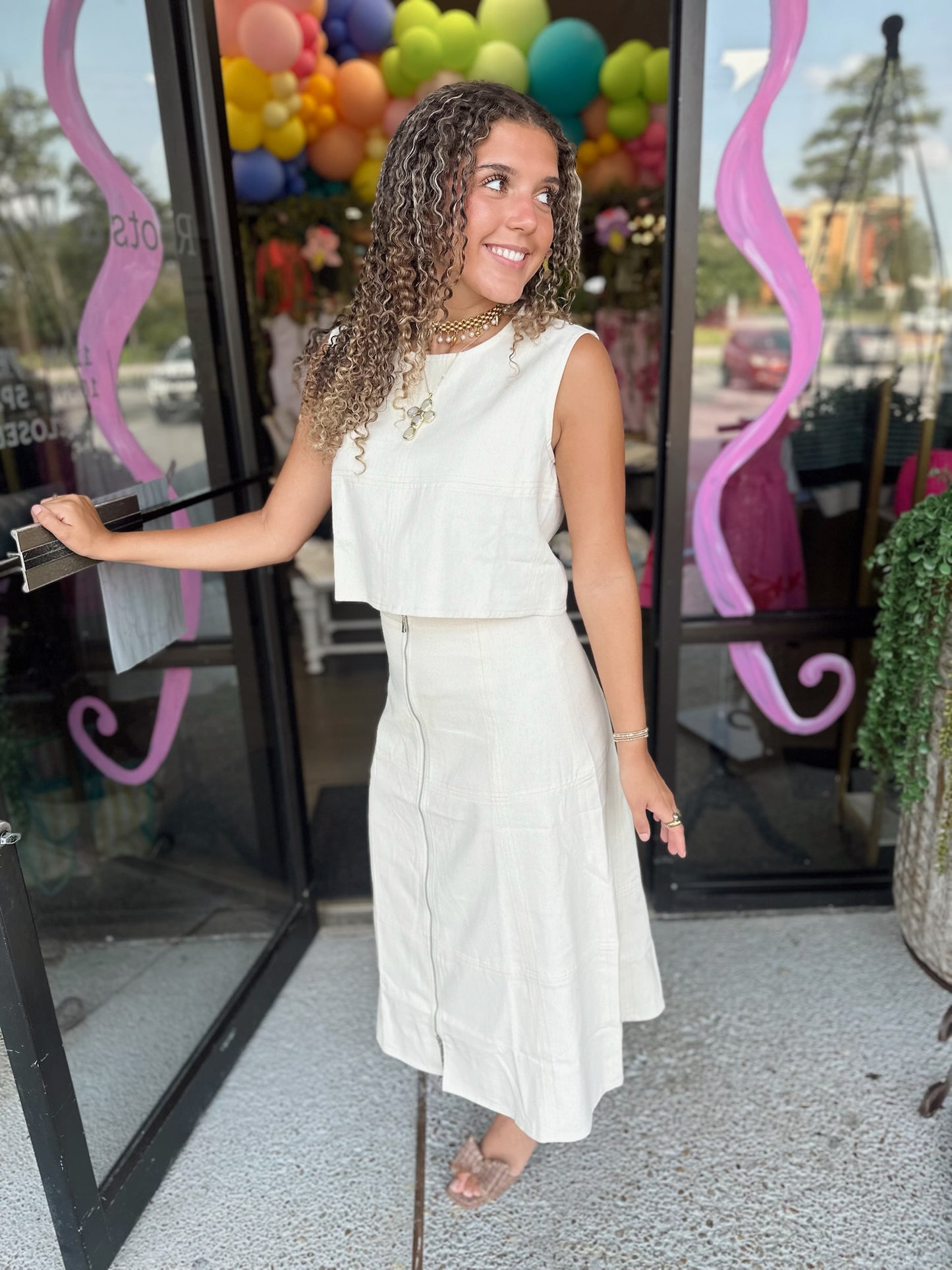 Jordyn Denim Skirt Set