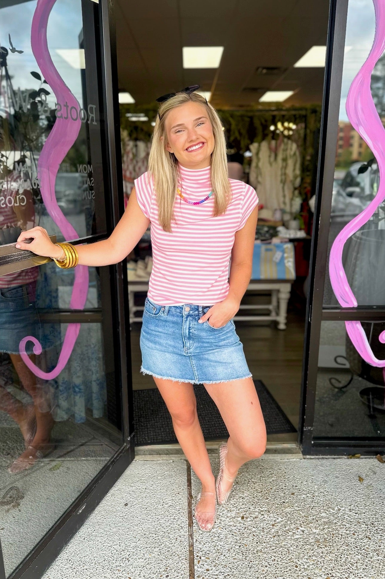 Cyan Mini Skirt