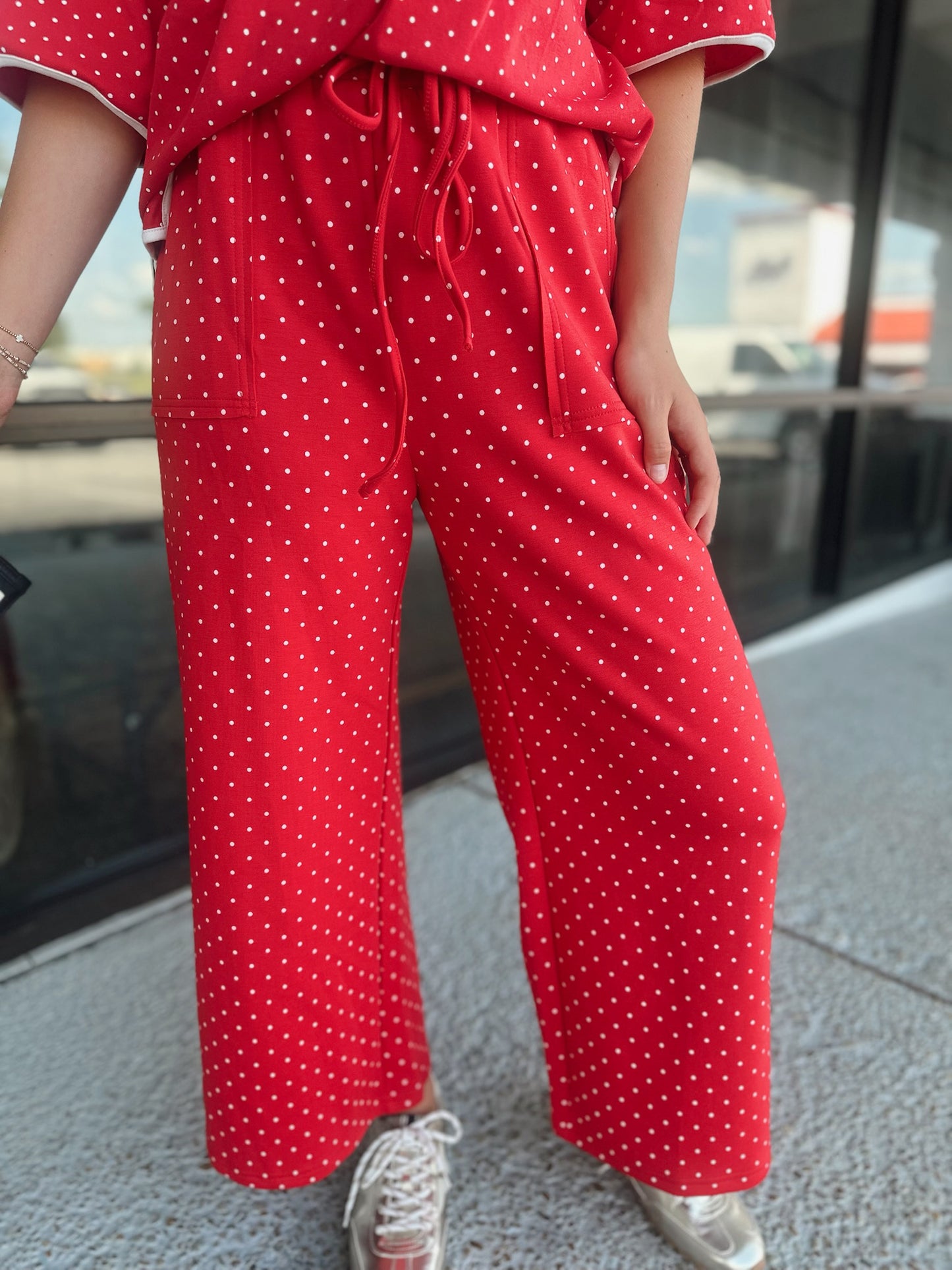 Vicki Pants - red/white