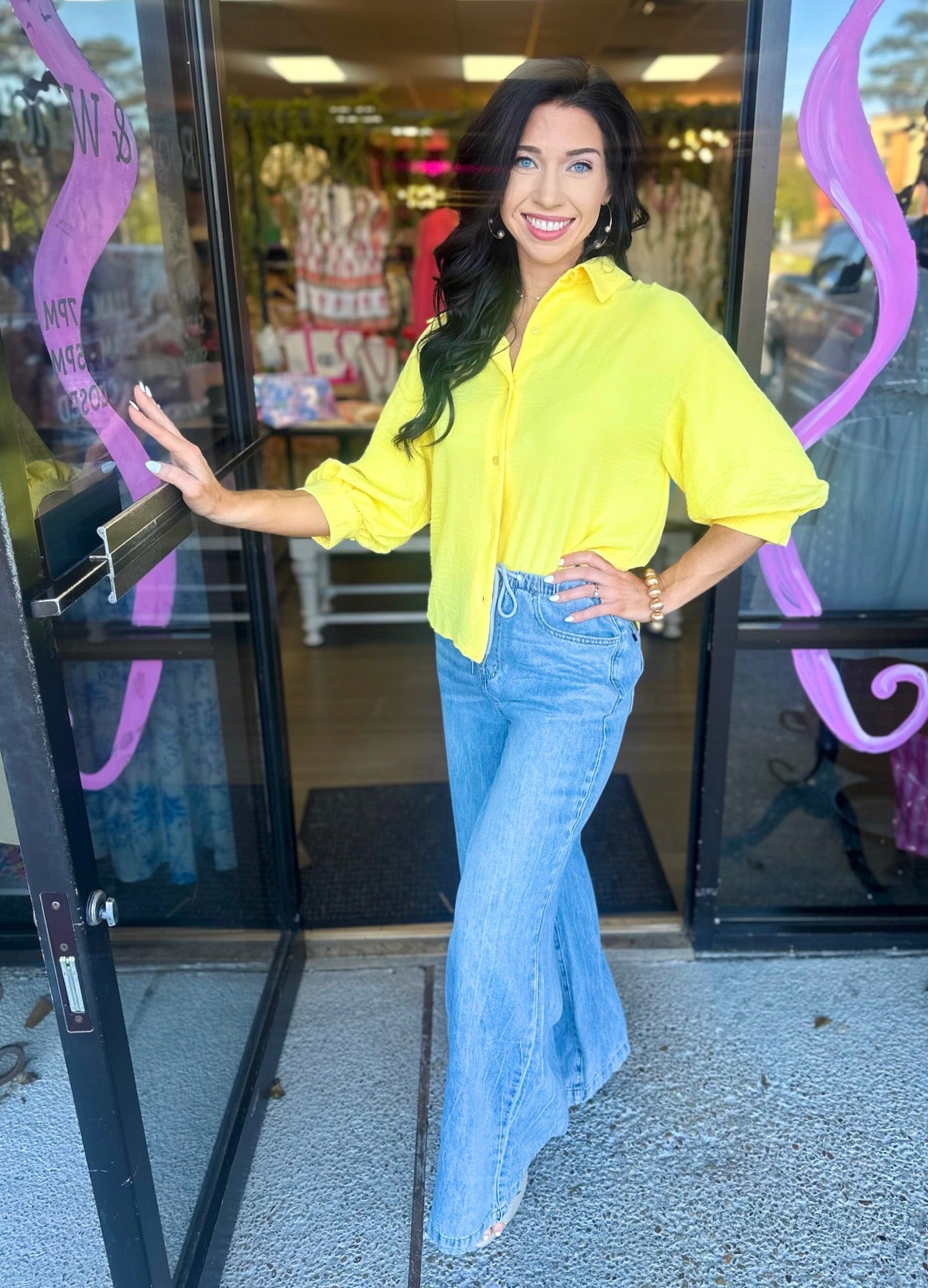 Believe More Top - lemon