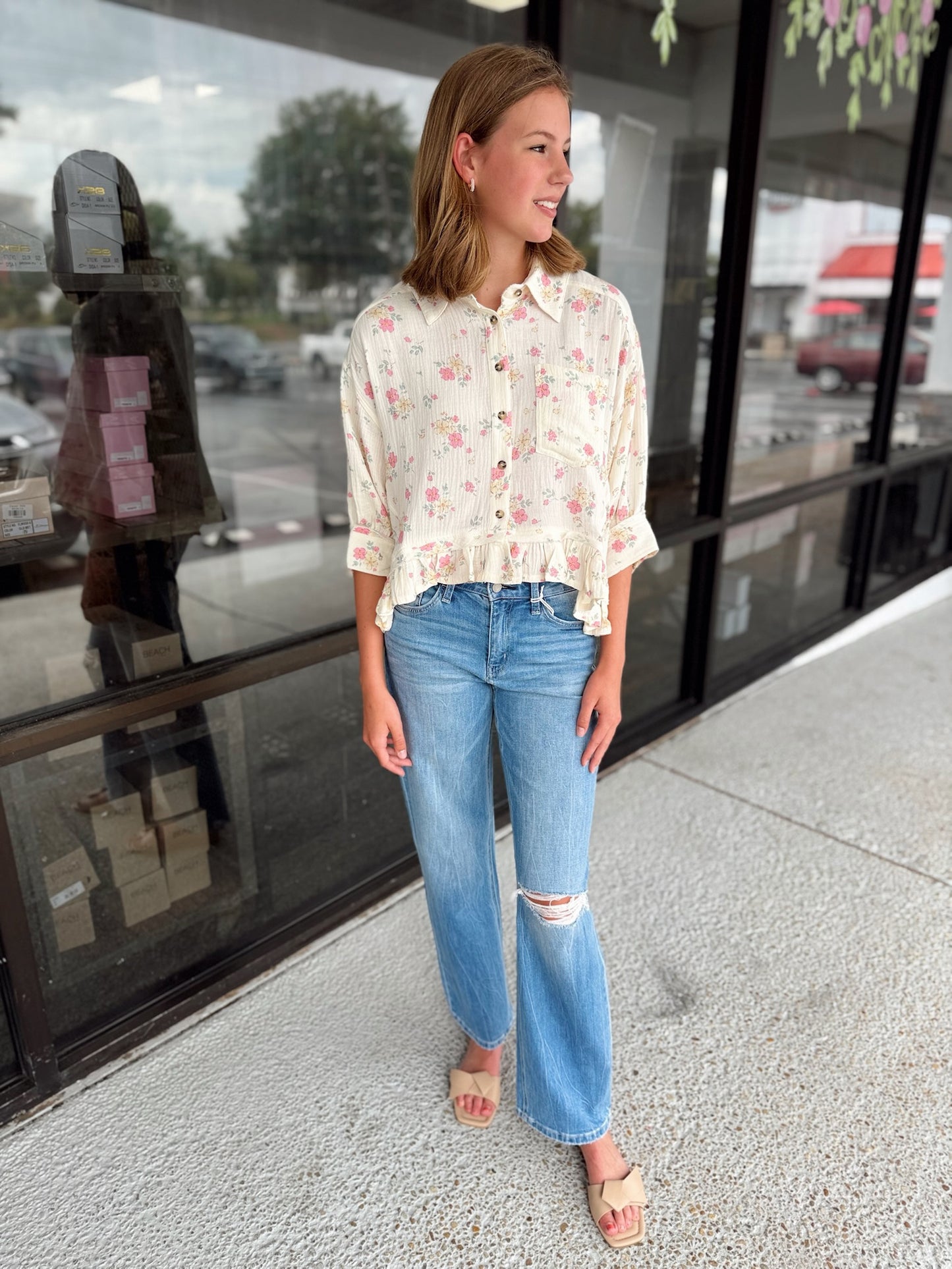 Lover Girl Top - floral pink