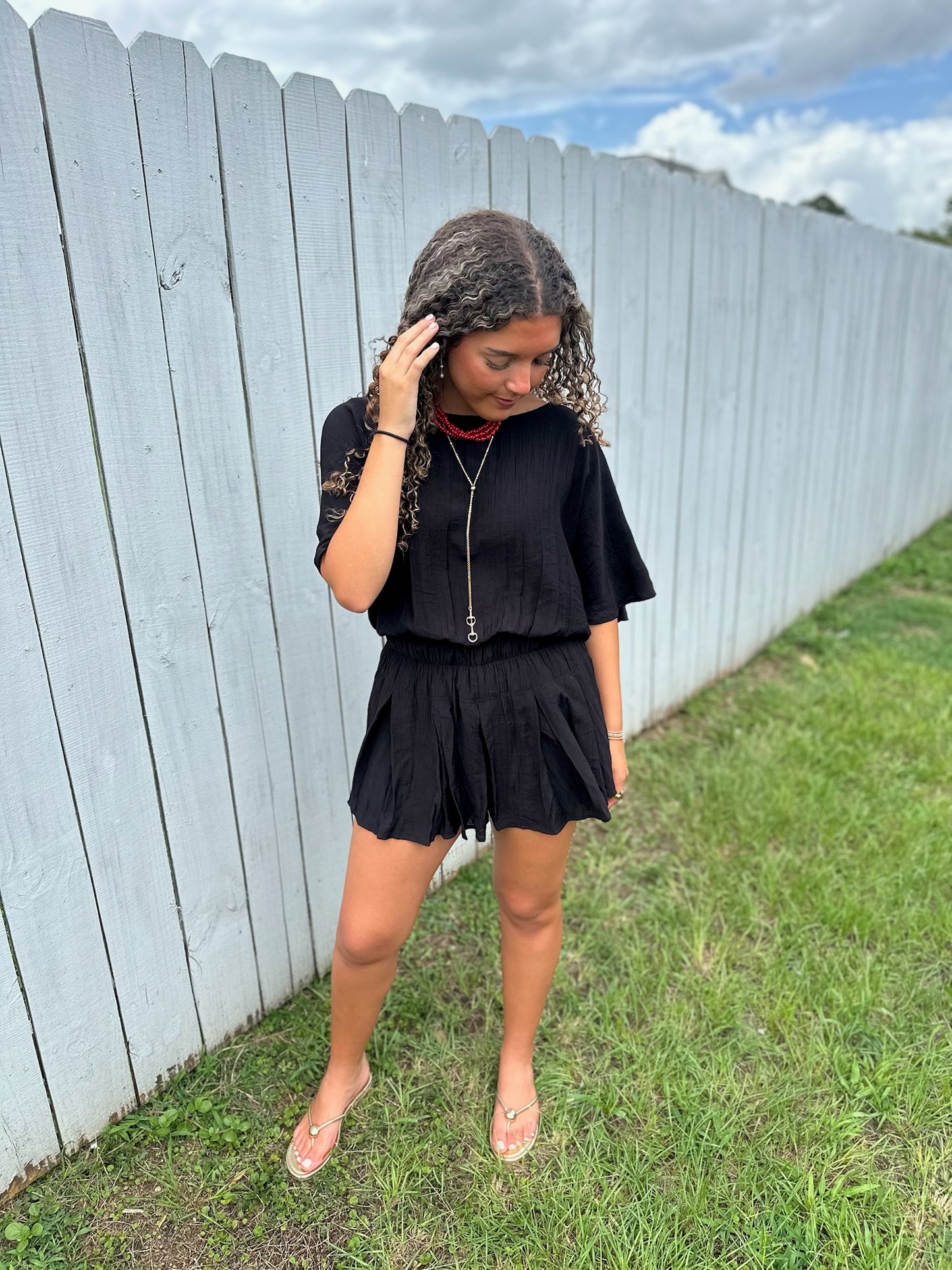East Place Romper - black