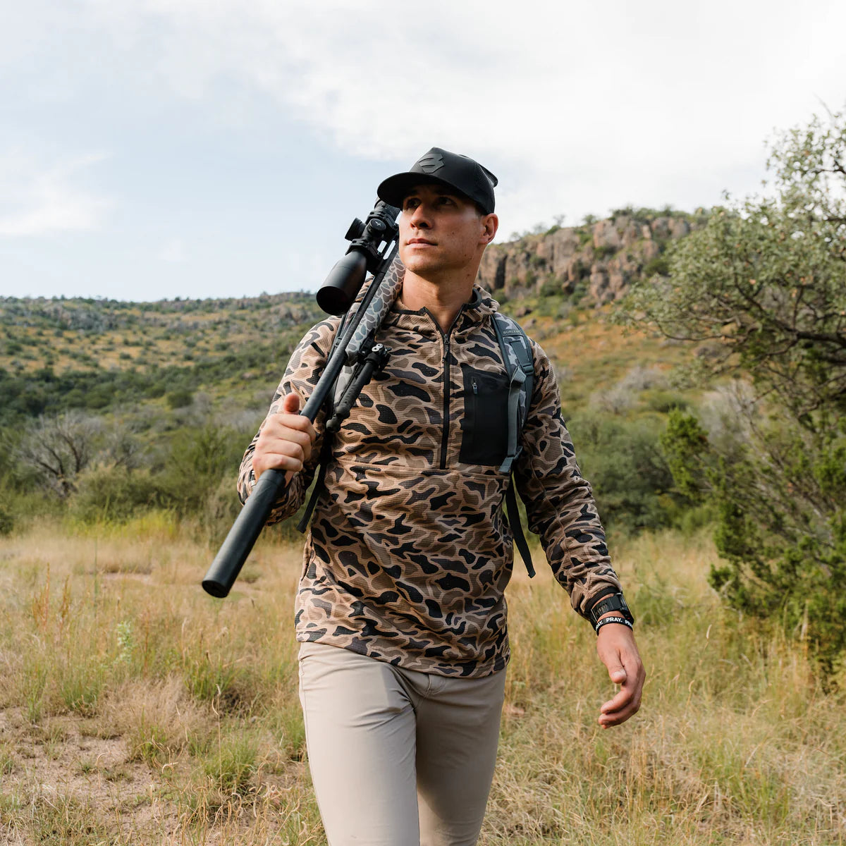 Gauge Camo Blaze Tech Quarter Zip