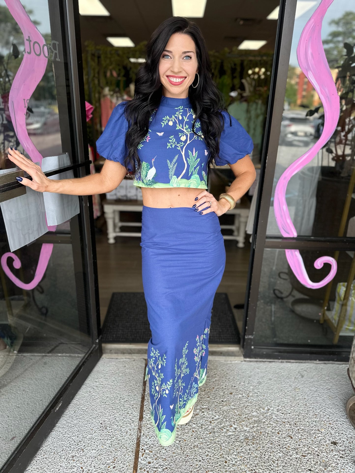 botanical gardens set - navy