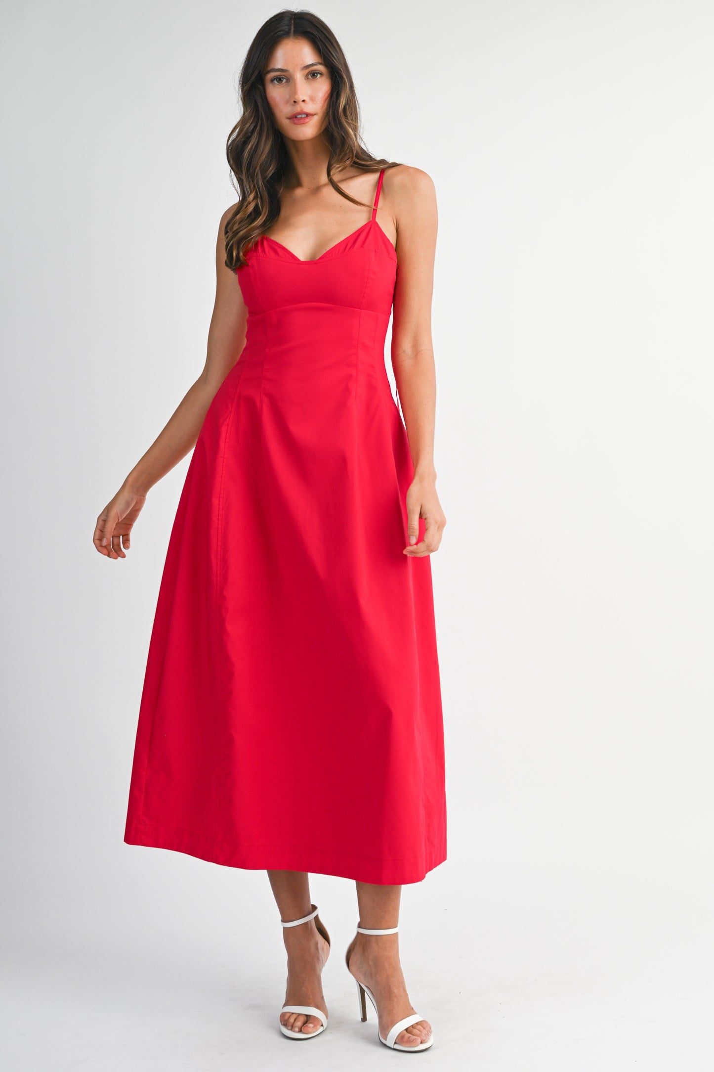 Sunday Stroll Dress- Red