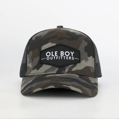 Ole Boy Black Camo Classic Logo Patch Hat