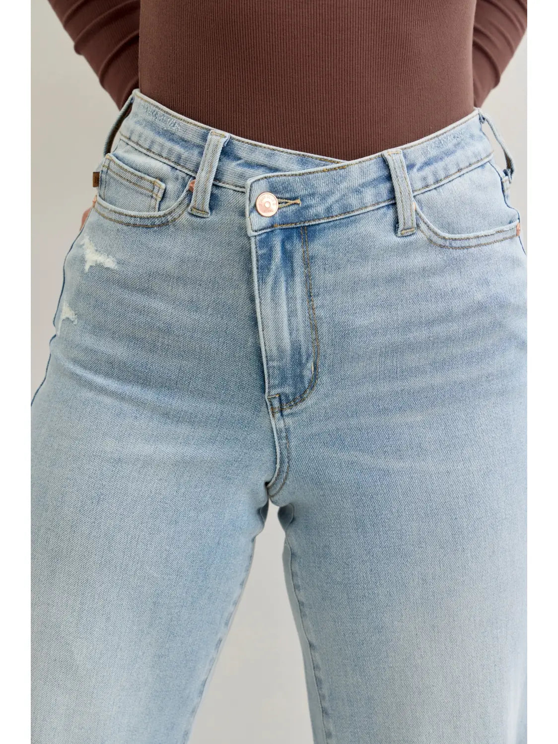 Retro Wide Criss-Cross Judy Blue Jeans