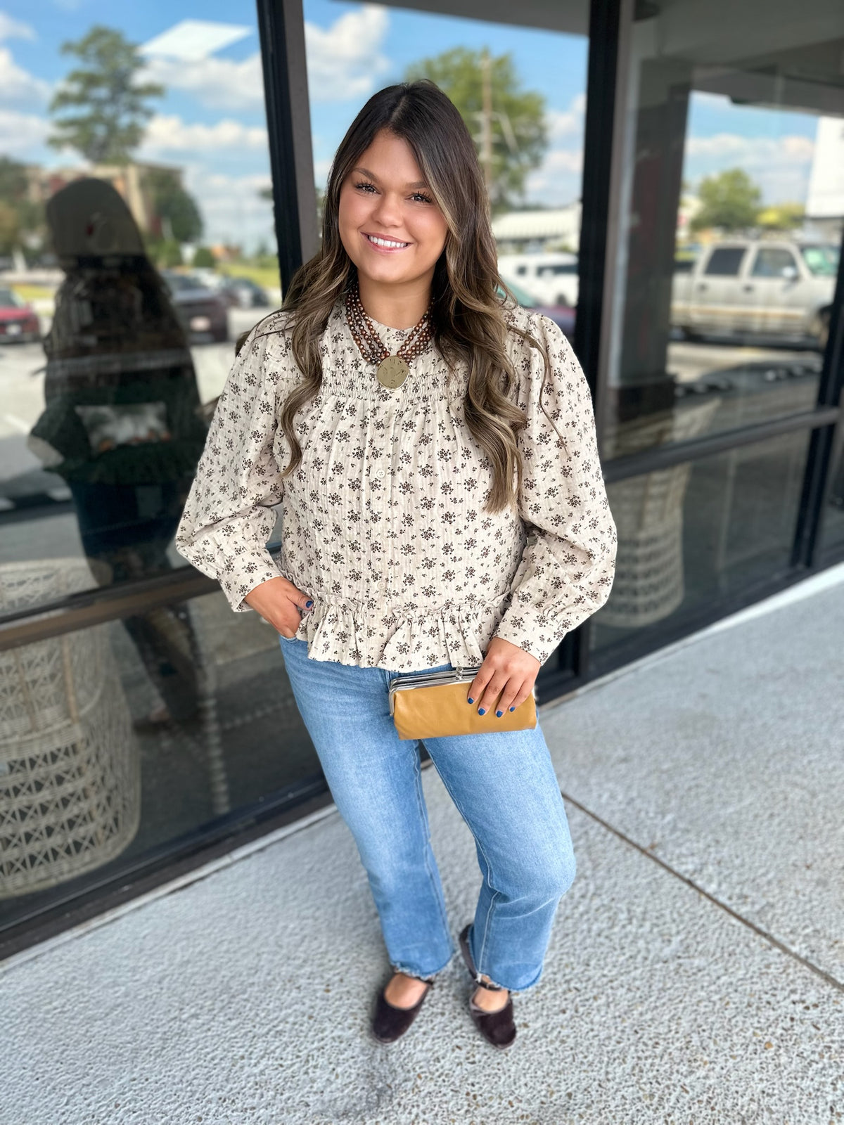 Southern Belle Top - brown/mocha