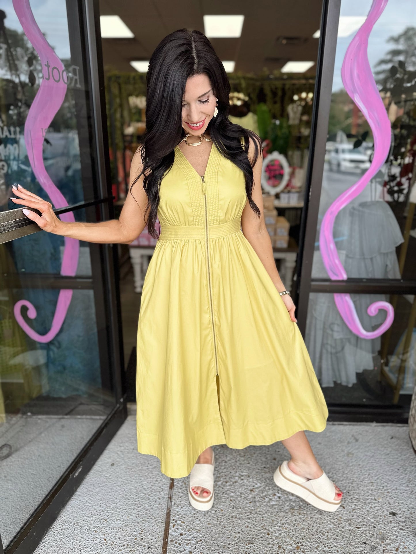 Brownie Dress - citron