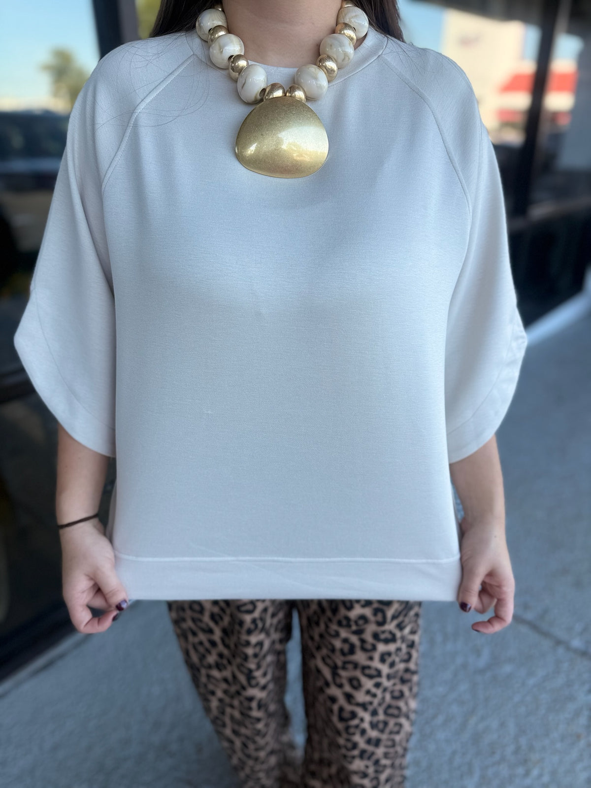 Cozy Little Moments Top - ecru