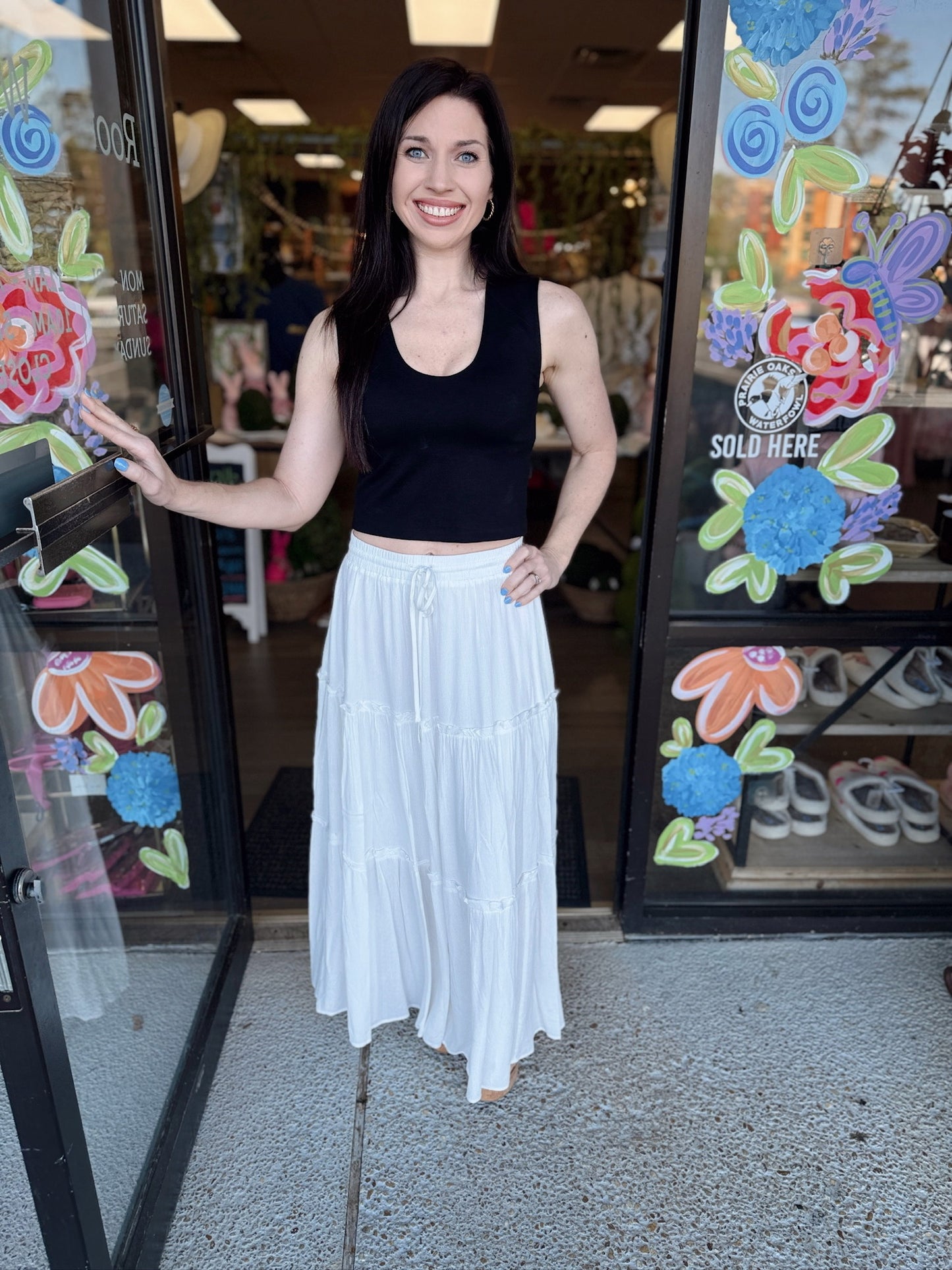 Spin You Around Skirt- Off White