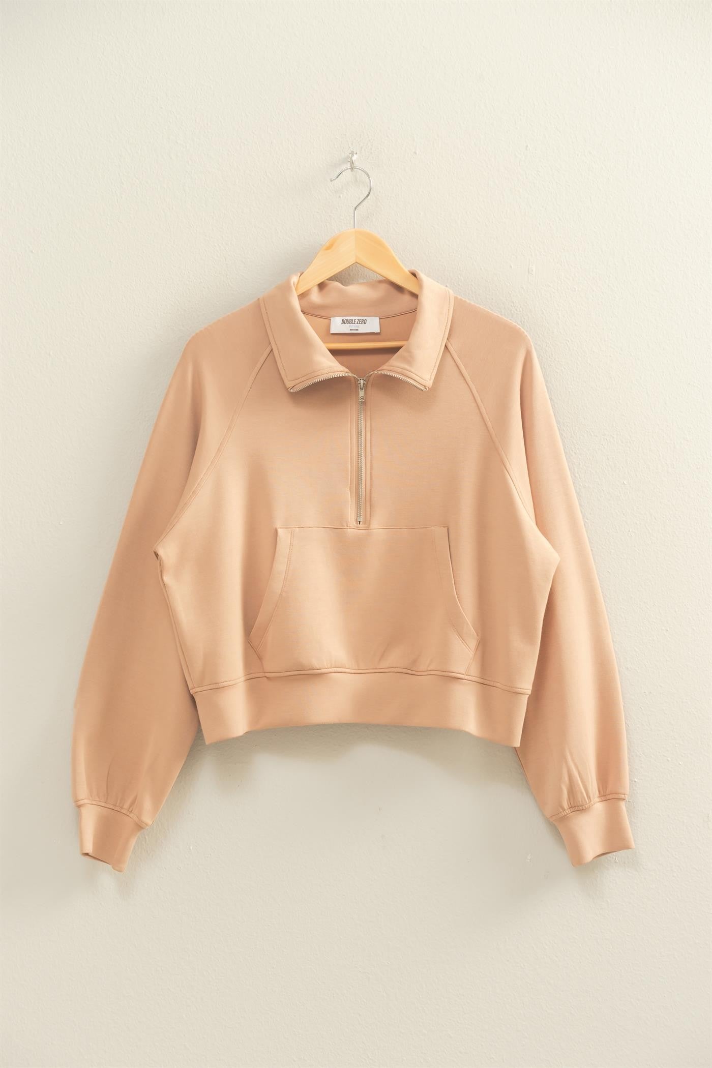 Hillary Half Zip - Dark Taupe