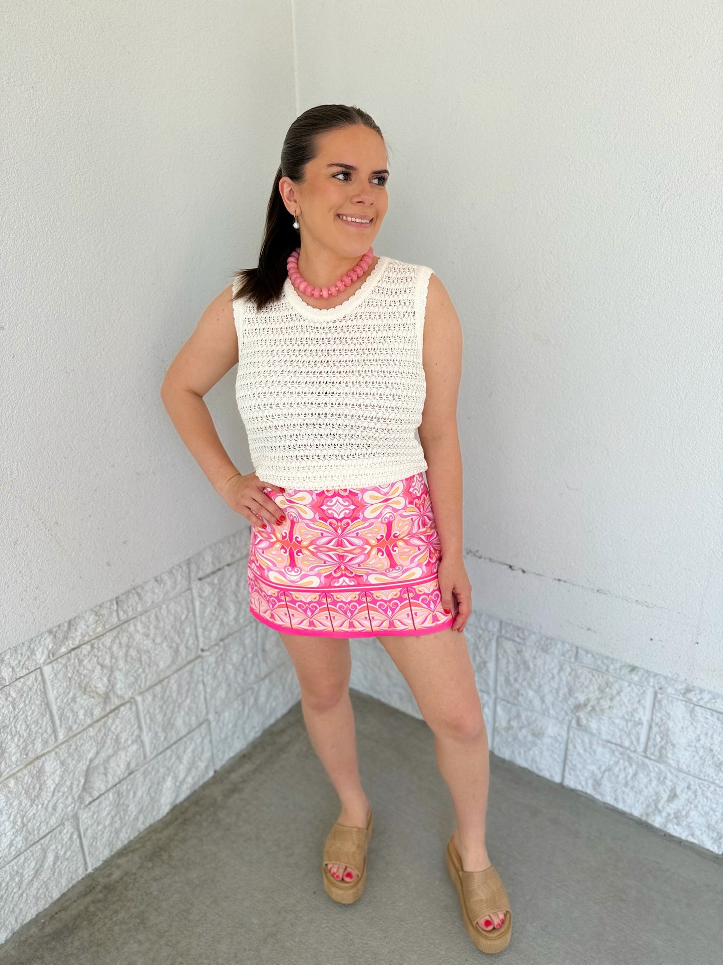 Vacay Mode Skort - pink mix