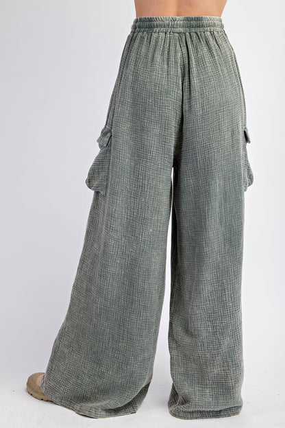 Lounge Cargo Pants-Pacific Green