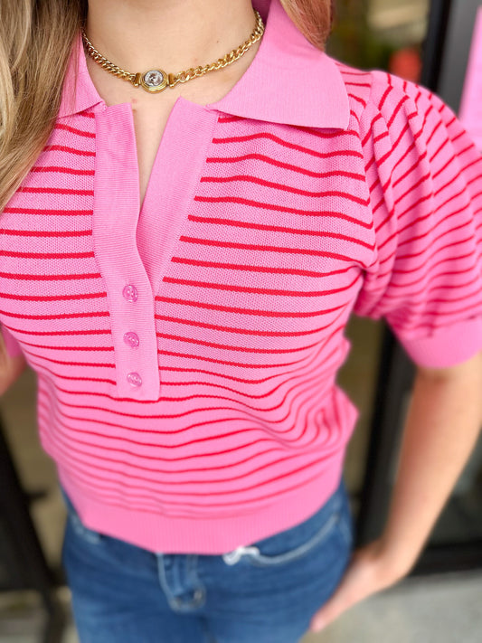 Molly Top - pink mix