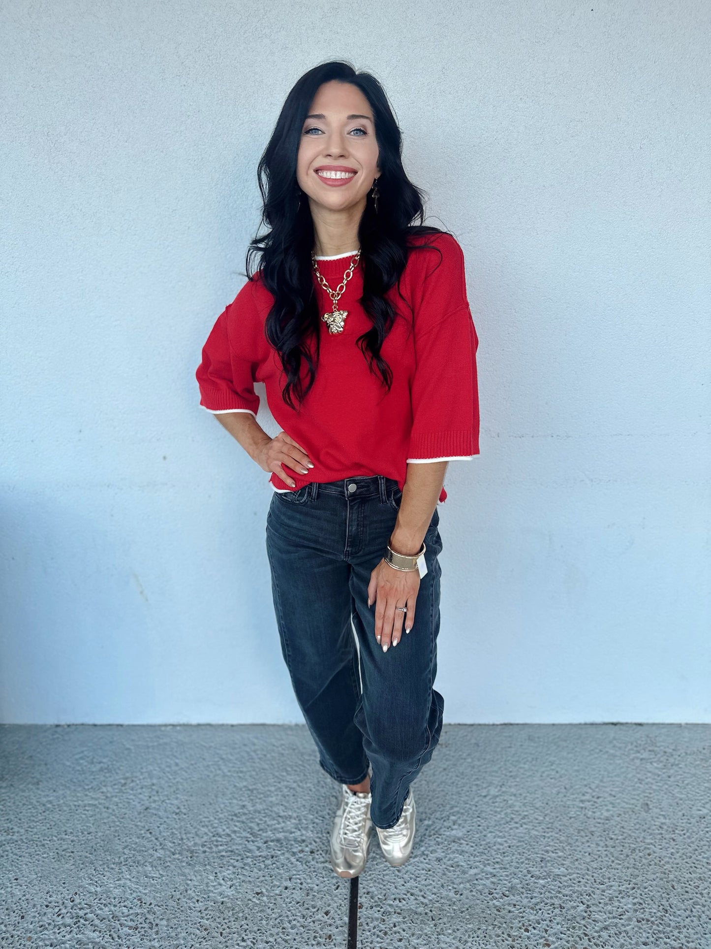 Halftime Cutie Top - red