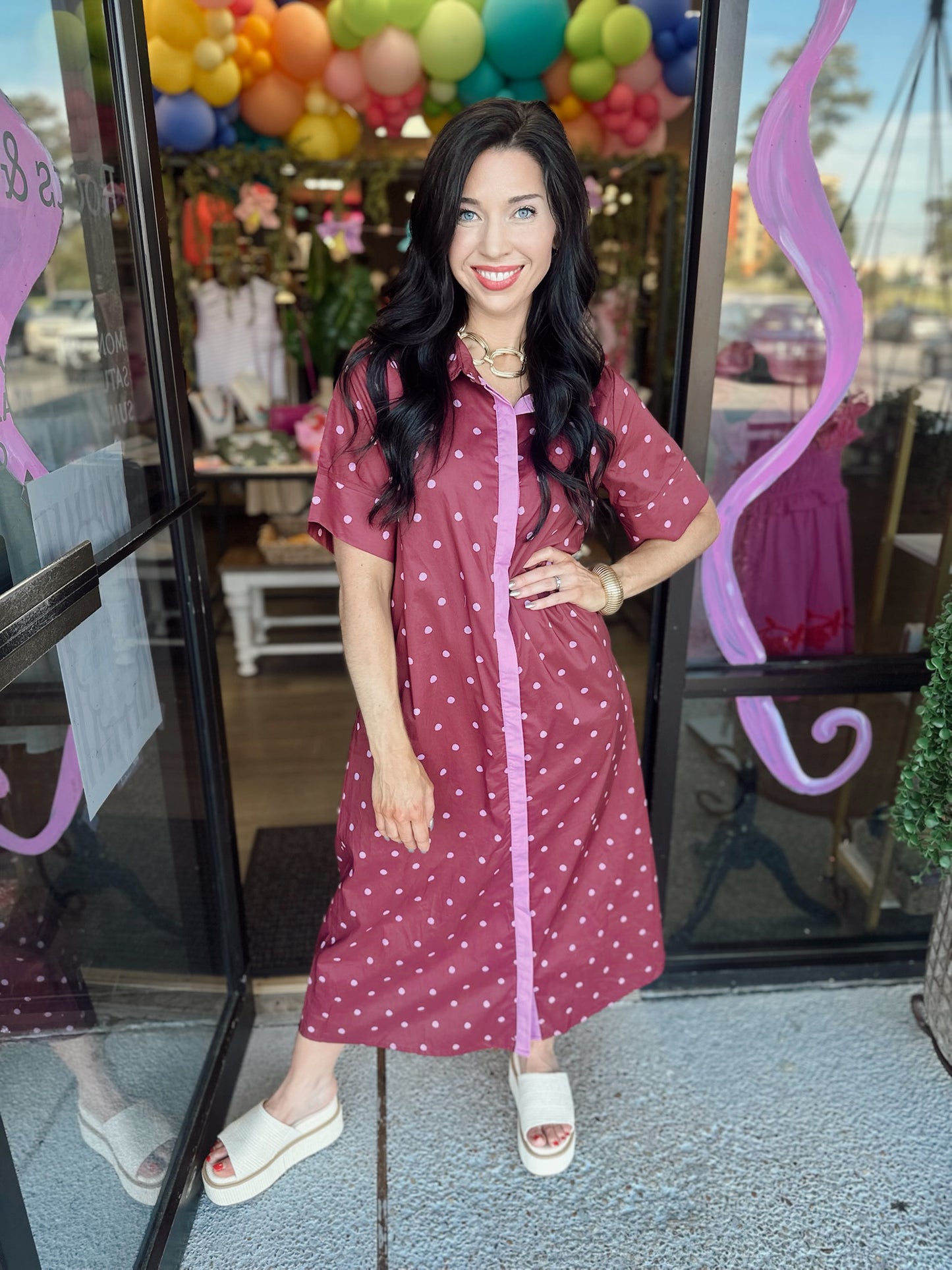 Never loose You Midi - burgundy