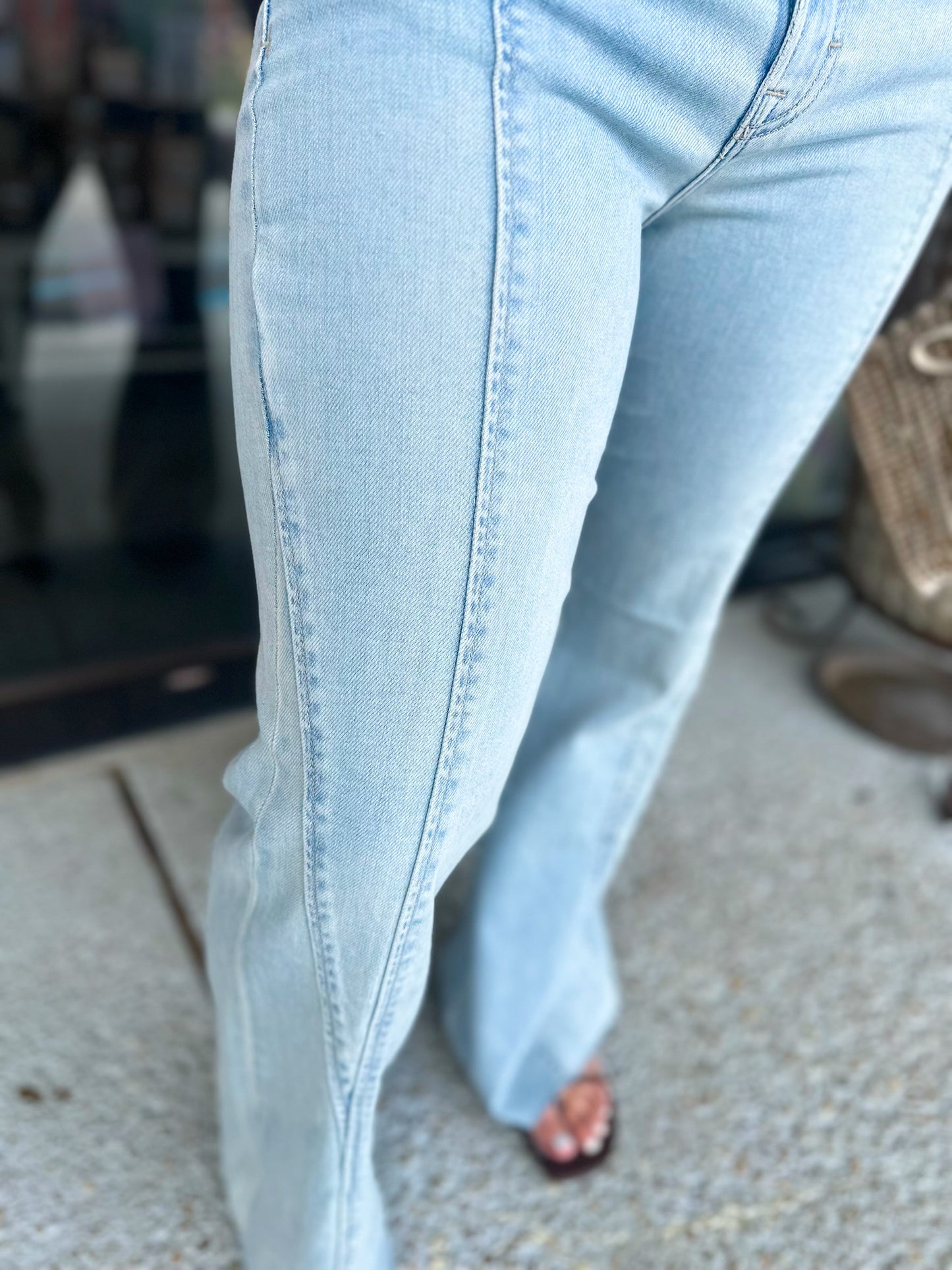 Light Wash Mid Rise Denim