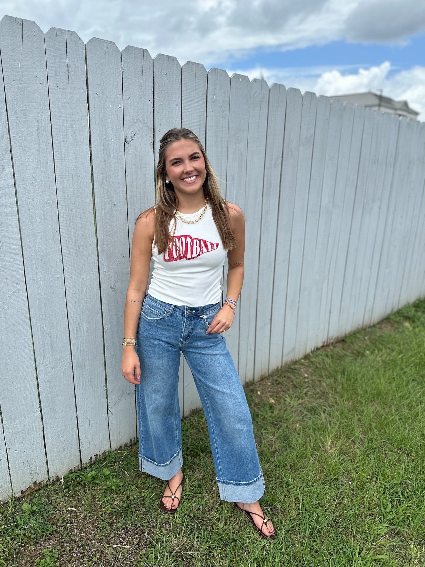 Football Tank Top - red