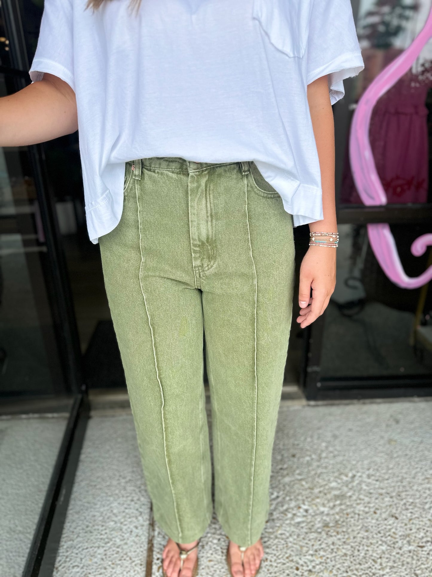 Cammie Denim - olive