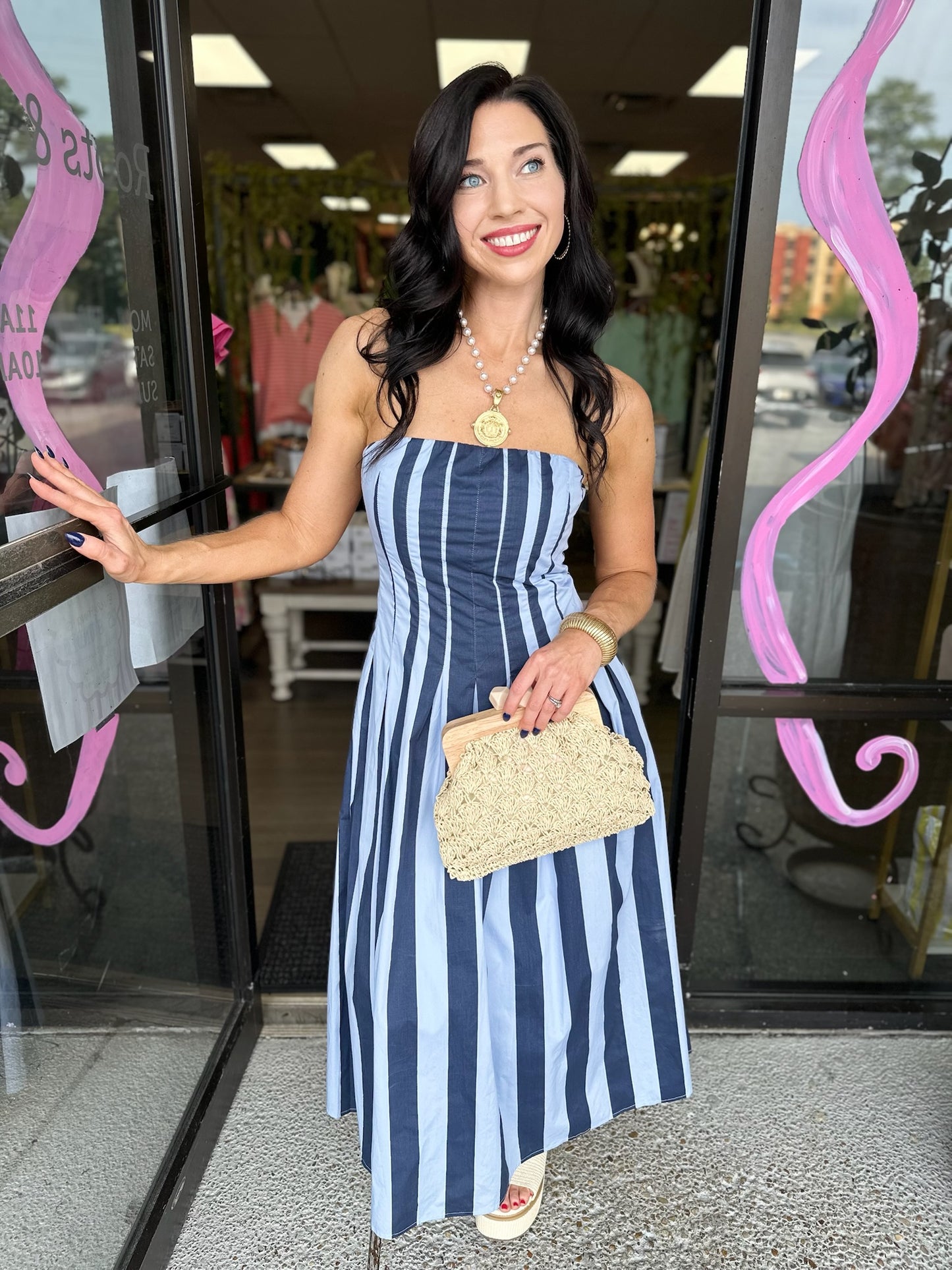 Gameday Flare Midi - navy mix