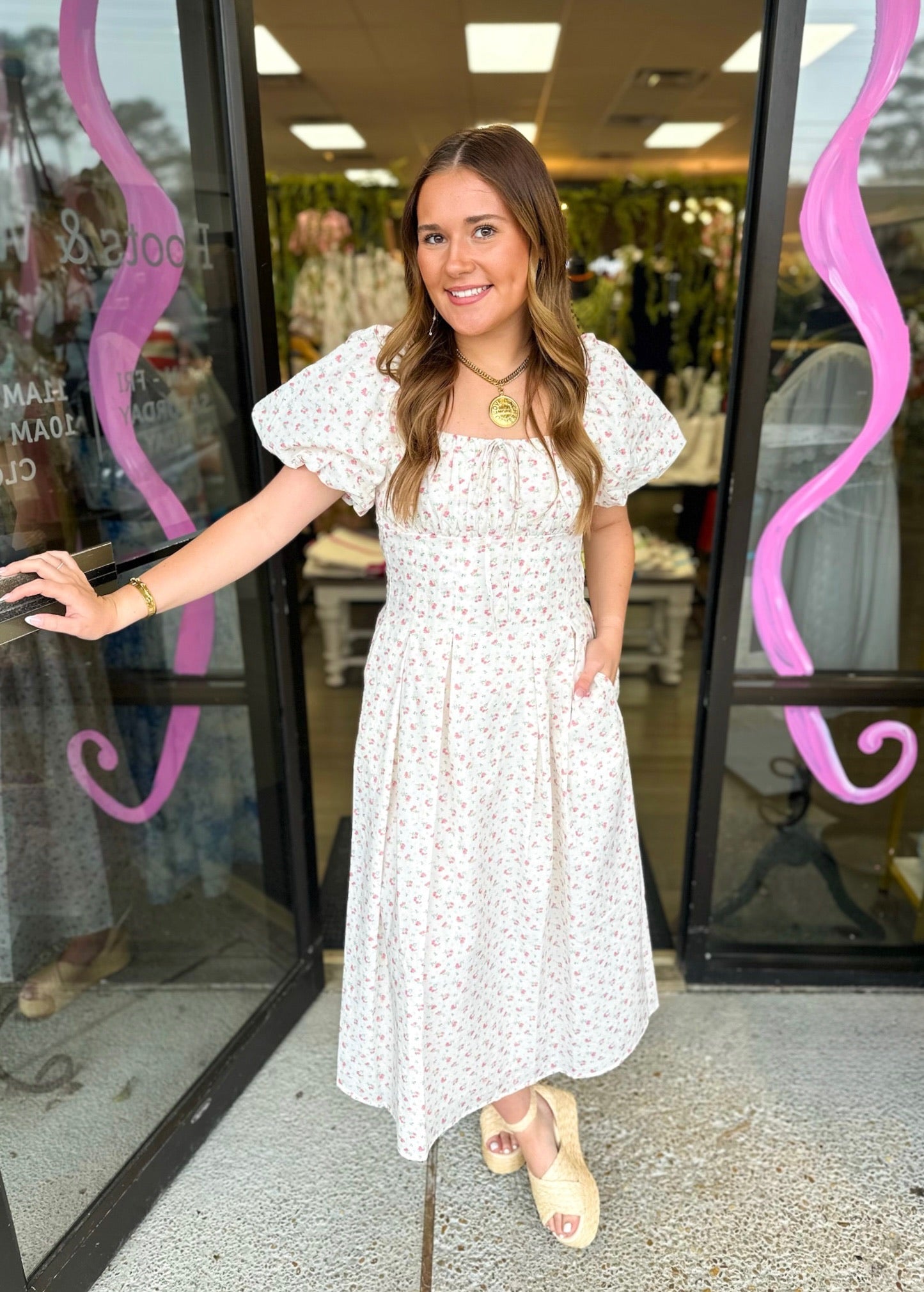 Romantic Kiss Dress - white mix