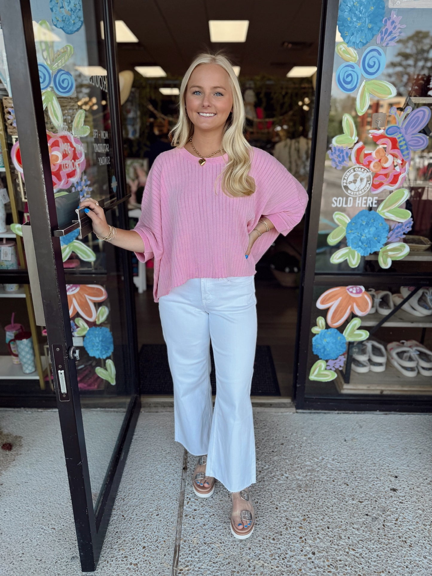 Off The Grid Top-Light Pink