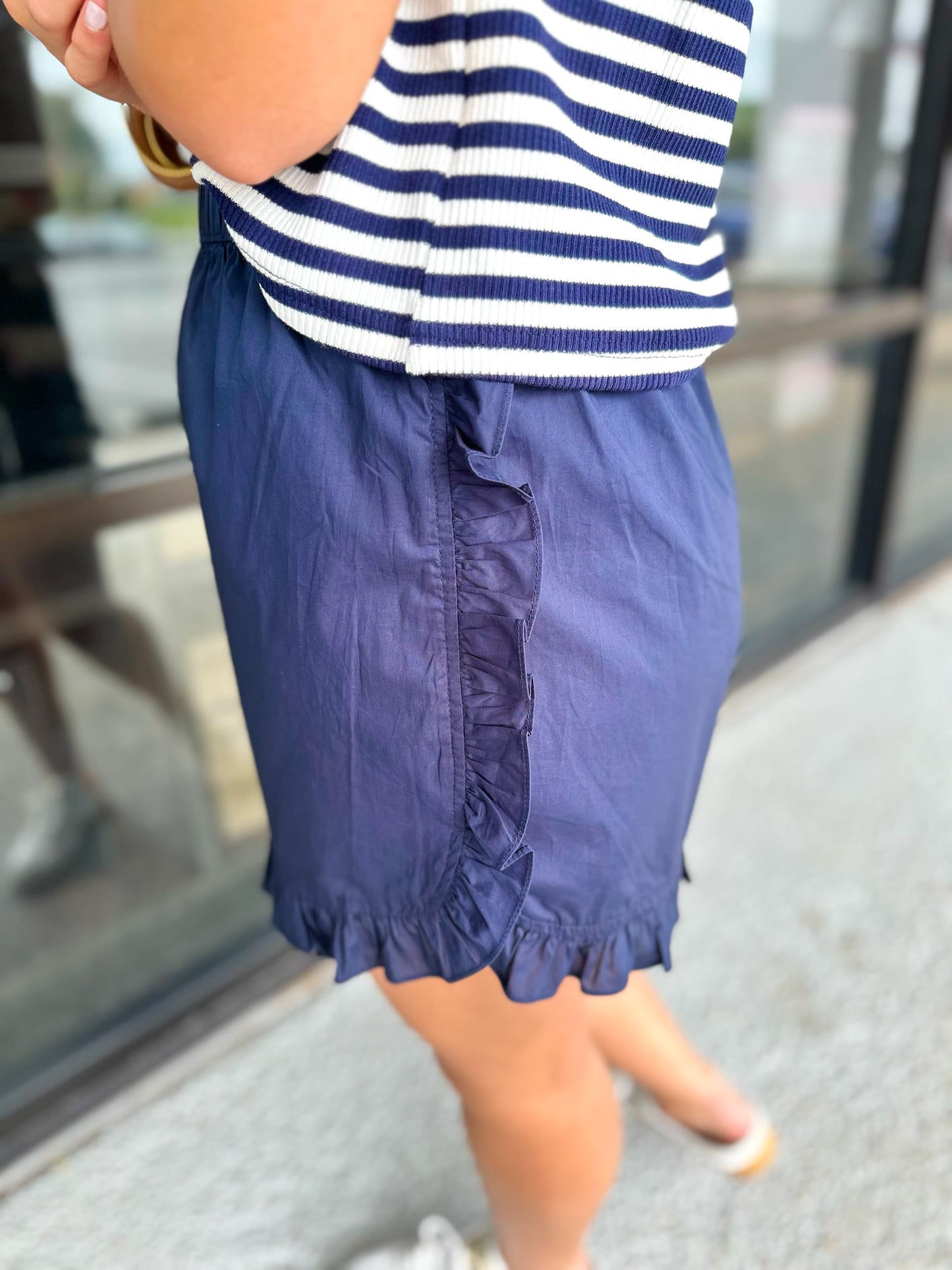 Ruffled Honey Shorts - Midnight
