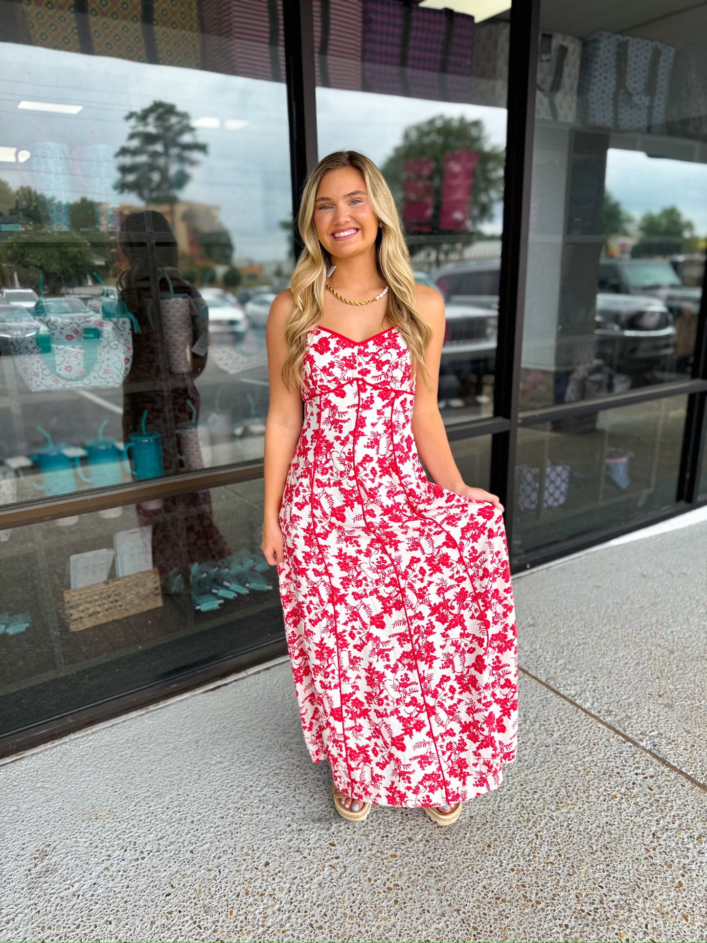 Scarlett Bloom Maxi-Red