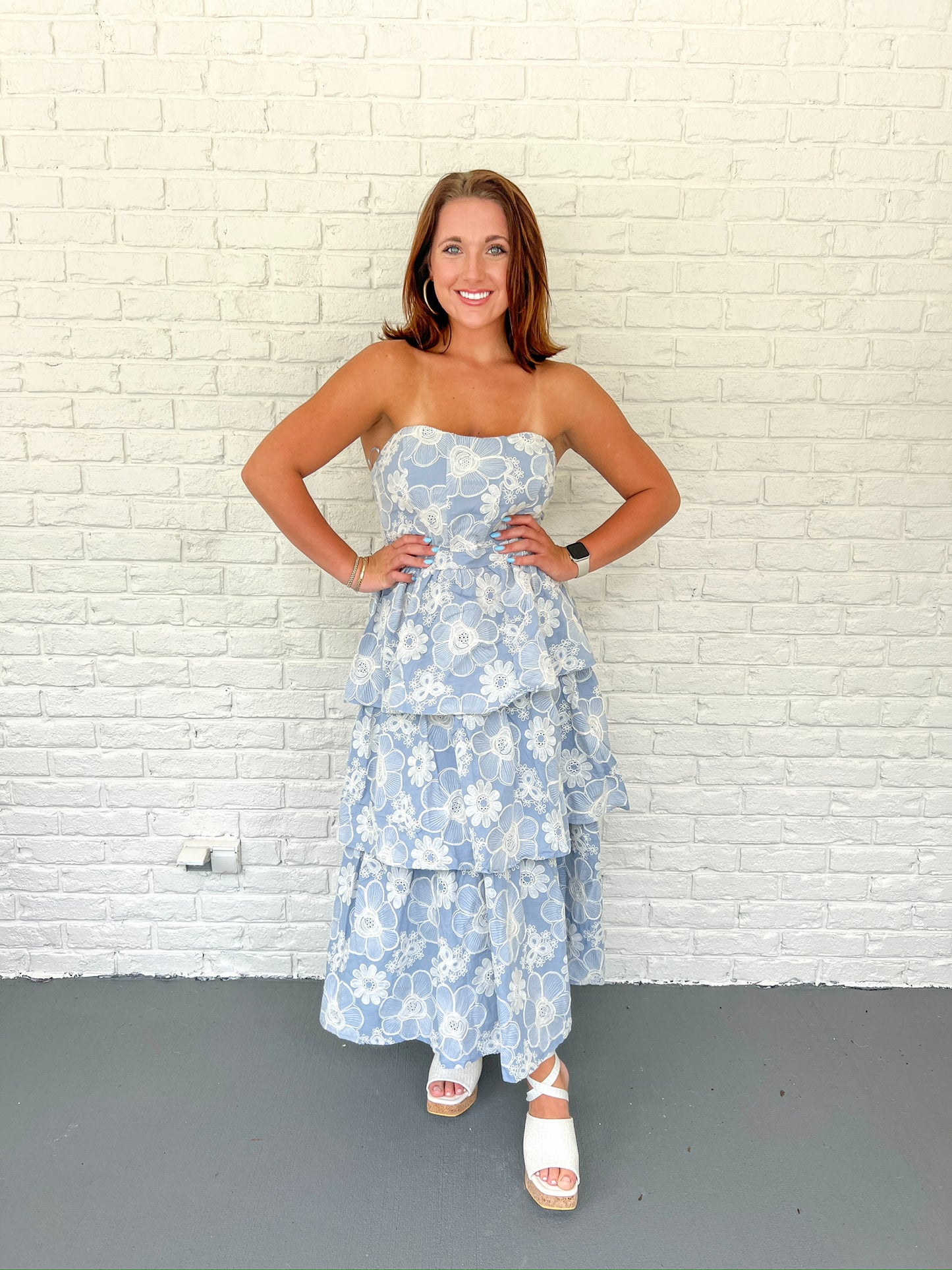 Rumi Midi Dress - blue