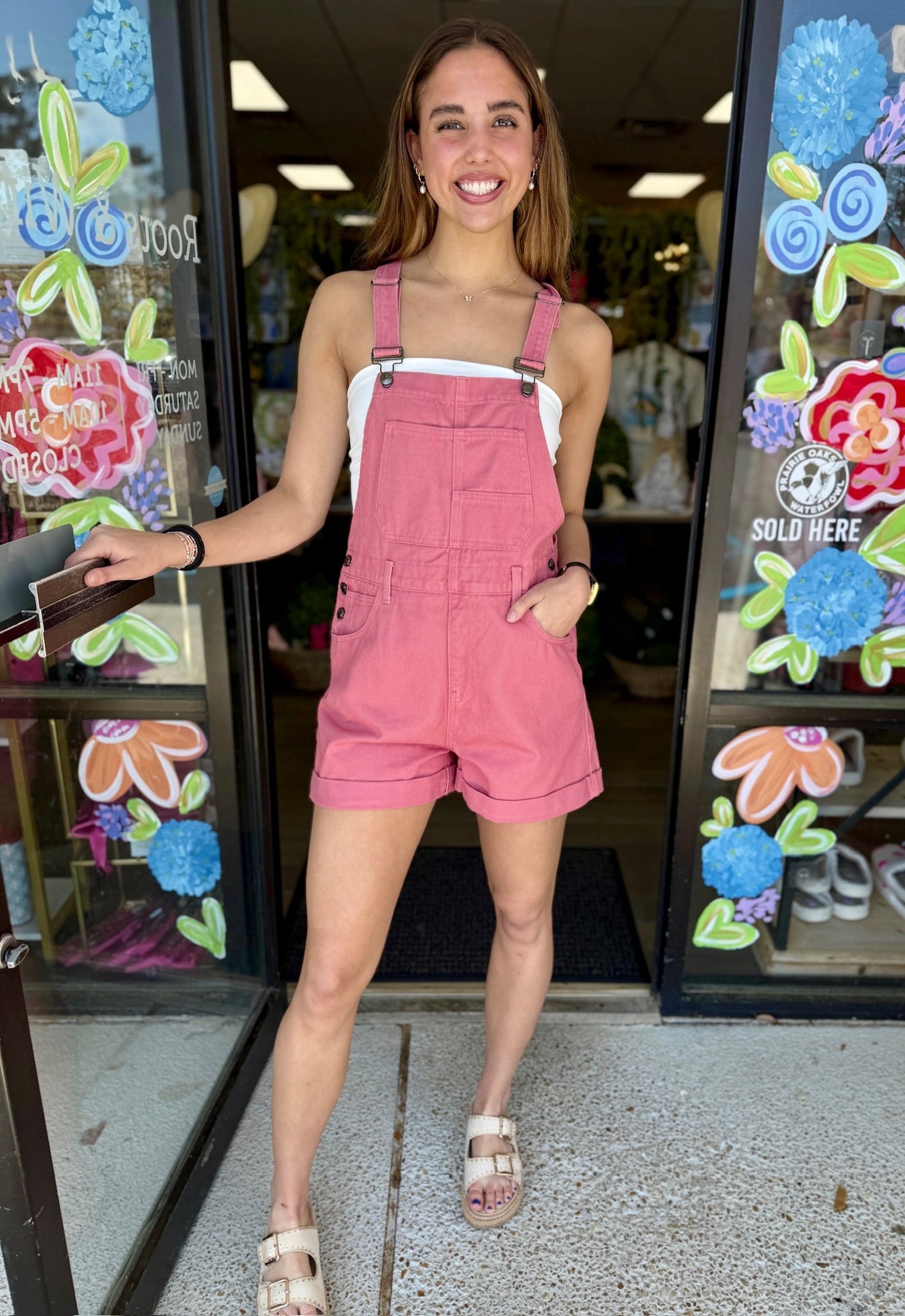 Denim Overalls - Pink